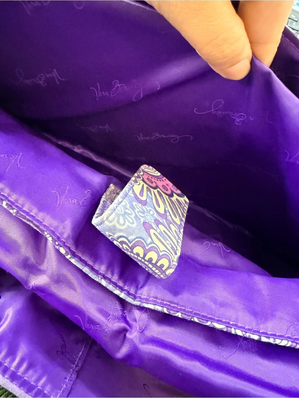 Vera Bradley Purple Passion Laptop Messenger Bag